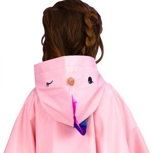 Kids London Fog Unicorn Raincoat Jacket Poncho Pink
